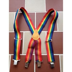 CLC Rainbow Nylon Webbing Leather Heavy Duty Work Mens Suspenders Nanu Nanu!